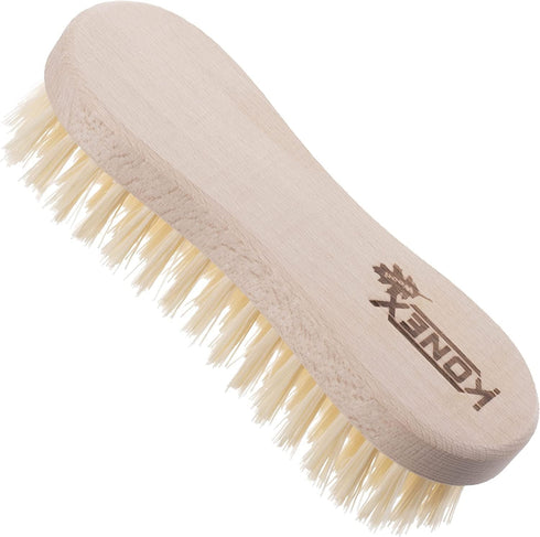 Konex Fiber Economy Utility Cleaning Brush. Heavy Duty Scrub Brush with Wood Handle. (Peanut 2 Pack)...