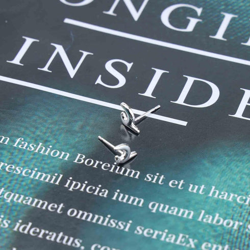 Bohemia Tiny Wave Earrings Silver Ocean Wave Studs Earrings Summer Beach Sea Earrings Minimalist Earrings Jewelry for Women and Girls Surfer Lover...