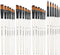 Brush Set, 4 Packs of 24 Nylon Brushes, Suitable for Professional Sets of Multi-Purpose Oil Painting Watercolor Artists, Miniature Details and Roc...