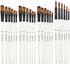 Brush Set, 4 Packs of 24 Nylon Brushes, Suitable for Professional Sets of Multi-Purpose Oil Painting Watercolor Artists, Miniature Details and Roc...