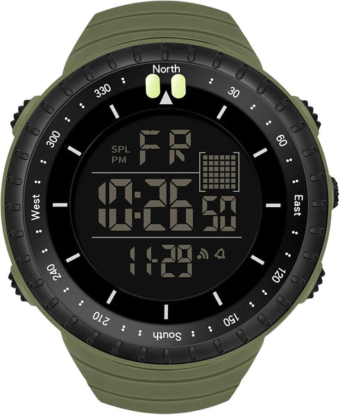 FANMIS Men's Military Sports Electronic Watch Outdoor Mountaineering Multi Function Watch Waterproof Army Tactics Chronograph Large Dial Student S...