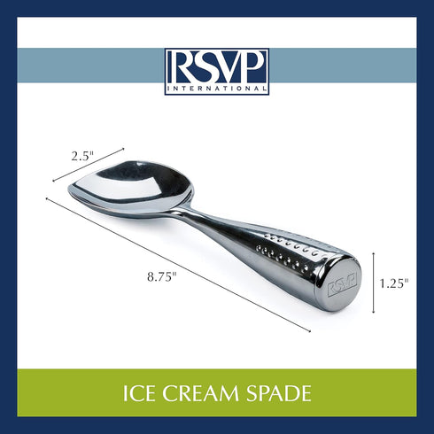 RSVP International Ice Cream Tool Collection, Dishwasher Safe, Large Handle, Vintage Spade...