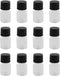 12PCS Transparent Black Lab Wide Mouth Small Plastic Water Bottles Reagent Bottle Liquid Bottle Solid Powder Bottle Plastic Bottles Lab Cylindrica...