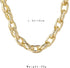 COLORFUL BLING Gold Tone Punk Chunky Link Chain Necklace with Large Hollow Bamboo Shaped Geometric Hoop Earrings Set Statement Jewelry Hip Hop Coo...