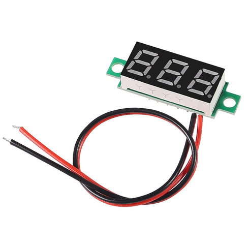 4PCS 0.28 Inch Two-Wire DC LED Digital Voltmeter 2.5V-30V Mini Digital Voltmeter Mix 4 Colors- Red/Green/ Blue/Yellow...
