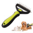 Dematting comb for Dogs, Cat deshedding Brush,Pet undercoat brushes, Dog Grooming Rakes for long haired Dogs-Double Sided Shedding,Dog brush for m...