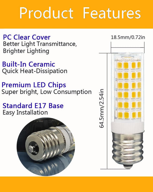 Updated KEI D28k kel 2812 KEI D28A KEL2811 KEI D28M KEL 2815 kel 2816x 4W LED Refrigerator Light Bulb Replacement AC100-265V 3.8W E17 Base for Fri...