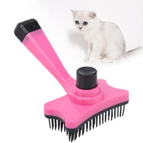 GLOGLOW Pet Grooming Brush, Self Cleaning Slicker Brush Short and Long Hair Shedding Brush for Dogs Cats Gently Removes Loose Undercoat(Rose Red) ...