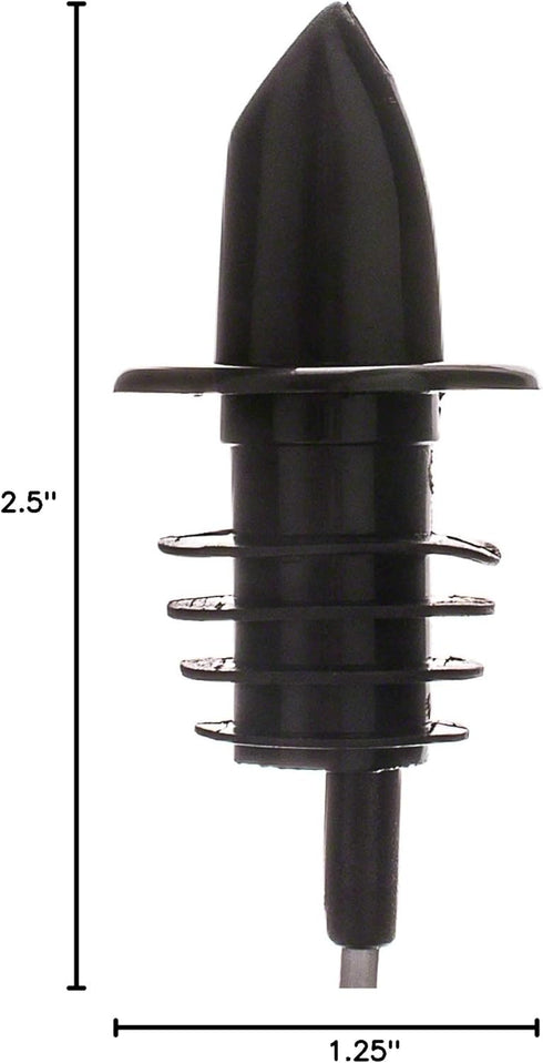 TableCraft H35BK Free Flow Pourers, Black, 24-Pack...
