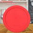 CIBI Food Storage Container Lids (4 Cups, Red - 6PK) For Pyrex and Anchor Round Glass Containers, Dishwasher and Microwave Safe Replacement Lids...