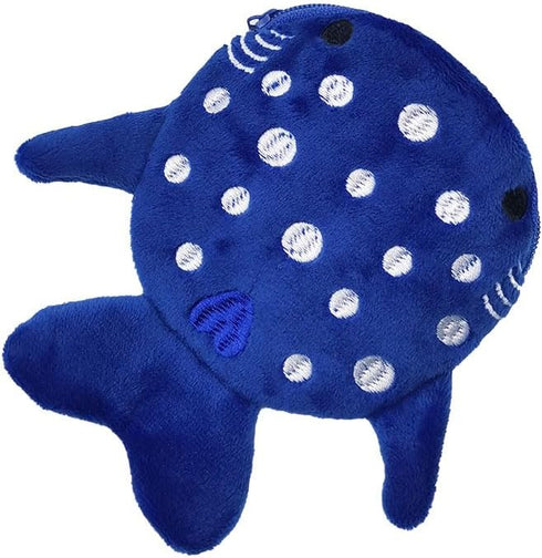 Shark Coin Purse Small Wallet for Women Cute Plush Cartoon Coin Pouch Cosmetic Items Bag for Headphones?coins?Banknotes and Lipstick (with Keychai...