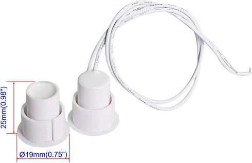 Aoje-Link RC-36 NC Recessed Wired Security Window Door Contact Sensor Alarm Magnetic Reed Switch for Home Security Access Control and Burglar Alar...