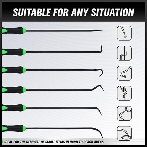 SWANLAKE Pick and Hook Set, Pick Tool Set for Car Auto Oil Seal/O-Ring Seal Gasket Mini Hooks Puller Remover (6PCS)...