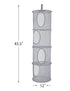 Libeder Mesh Hanging Storage Space Saver Bags Organizer,Foldable Storage Organizer 4 Compartments Toy Storage Basket for Kids Room Bathroom 2 Sets...