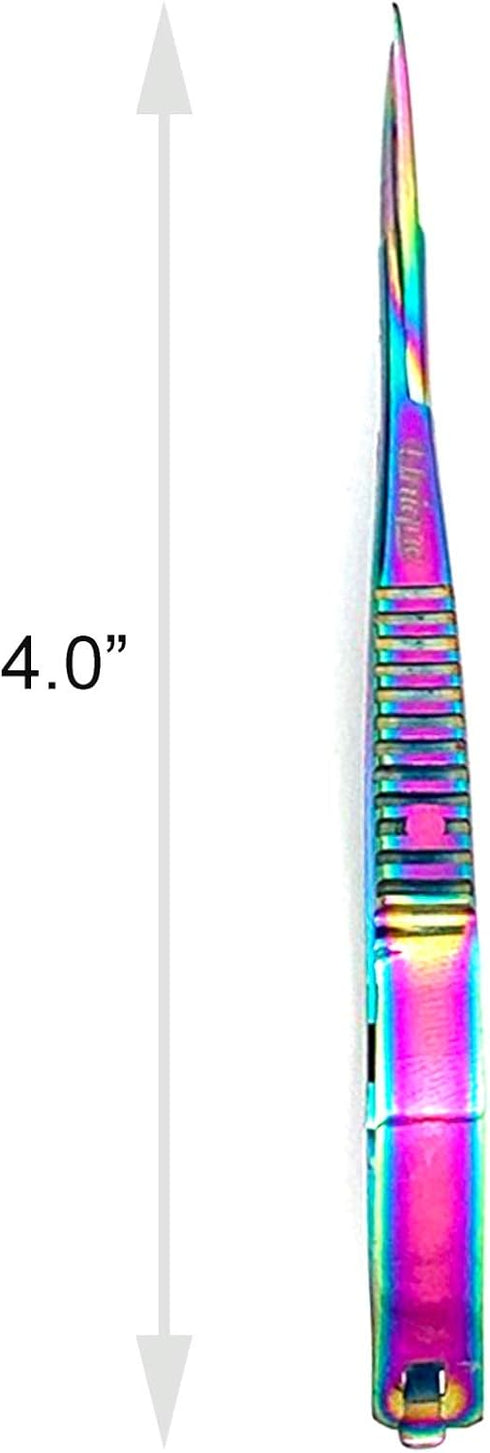Mini Embroidery Sewing Scissor - Titanium Spring Action Scissor 4.0" - German Stainless Steel, Straight Tip, Snips, Thread Scissor - By The Unique...