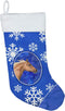 Caroline's Treasures SB3145-CS Horse Winter Snowflakes Holiday Christmas Stocking Fireplace Hanging Stockings Christmas Season Party Decor Family ...