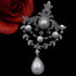 Royal Vintage Silver-Tone Double Loop Brooch Pins with Foiled Mother of Pearl Drops...