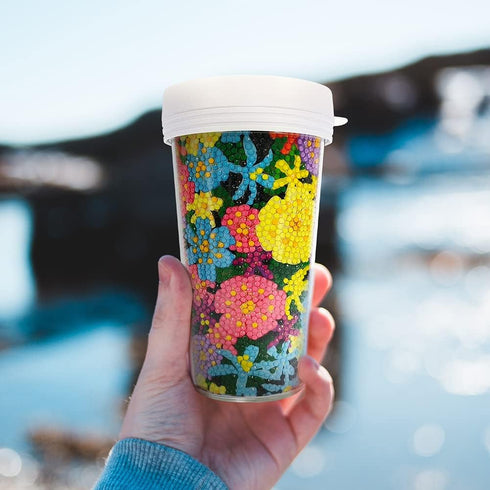 DIY Diamond Art Kits Mug Tumbler Handmade Embroidery Art Diamond Painted Water Mug Leak Proof Crystal Diamond Water Cup BPA-Free for Fitness Sport...