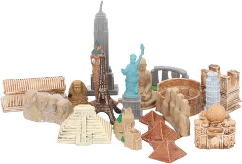 Dioche 17PCS Miniature Ancient Buildings Toys Around The World City Miniatures Buildings Egyptian Pyramid Model Kit Ancient Egypt Toys...