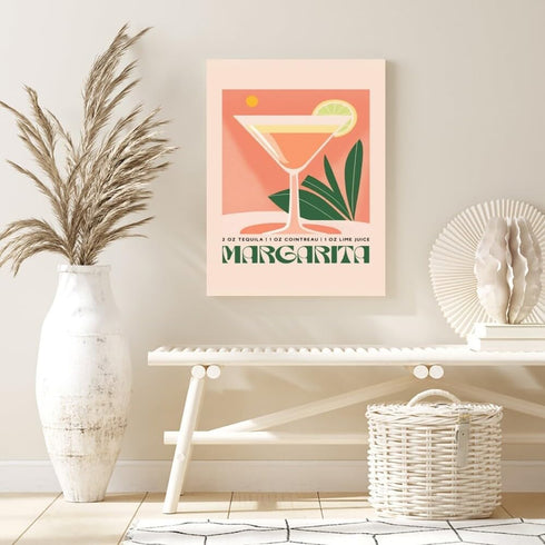 Margarita Boho cocktail poster MIX & MATCH Bar Cart Decor With cocktail recipes bar pictures wall Art decor Canvas Print Kitchen Club Apartment Ho...