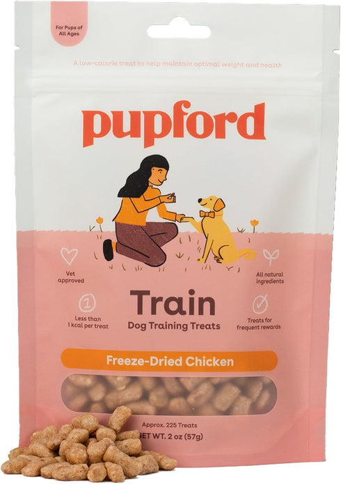 Pupford Freeze Dried Training Treats for Dogs & Puppies, 225+ Two Ingredient Bites (Chicken, 2 oz)...