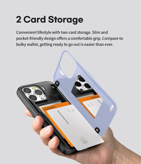 GOOSPERY Magnetic Door Bumper Compatible with iPhone 13 Pro Case, Card Holder Wallet Case, Easy Magnet Auto Closing Protective Dual Layer Sturdy P...