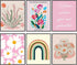 Posterizer 6 pcs-Pink Danish Pastel Boho Flower Market Posters-Collectibles & Fine Art-Abstract & Modern Art-Gift for Street Art, Mural Fans-Decor...
