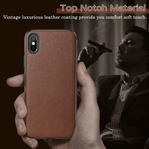 LOHASIC for iPhone Xs Max Case, Premium Leather Slim Luxury Flexible Defender Anti-Slip Soft Grip Scratch Resistant Protective Cover Cases Compati...