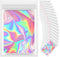 100 Pieces Resealable Mylar Bags, Small Holographic Packaging Bags, Smell Proof Mylar Bags for Food Storage/Jewelry/Eyelash for Small Business (Wh...