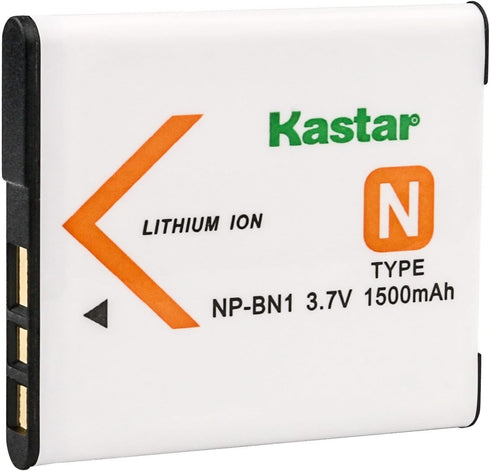 Kastar 1-Pack Battery Replacement for Sony NP-BN1 NPBN1, Type N Battery, Sony BC-CSN, BC-CSNB Charger, Sony Cyber-shot DSC-WX150, Cyber-shot DSC-W...
