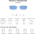 ADE WU Small Narrow Rectangle Sunglasses Womens Mens Retro Y2k 80s 90s UV400 Sunnies...
