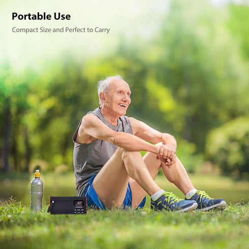 Avantree SP850 Rechargeable Portable FM Radio with Bluetooth Speaker and SD Card MP3 Player 3-in-1, Auto Scan Save, LED Display, Small Handheld Po...