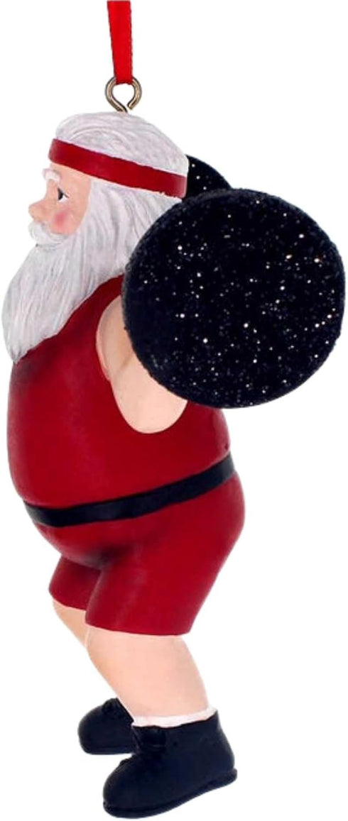 Kurt S. Adler Santa Weightlifter Ornament A1861 New, Christmas...