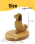Cell Phone Tablet Wooden Stand Dock Holder Cradle Mount Organizer Charger Station Table Desk Room Office School Kitchen Non-Slip Wood (Dog)......