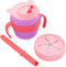 Easy Learn Drink and Snack Set – Toddler Straw Learning Cup, Silicone Baby Cup, Silicone Straw Training Cup for Baby + Toddler, Toddler Training S...