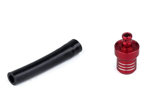 Gas Tank Fuel Cap Valve Vent Breather Hose CNC For Motorcycle Bikes (Red)...