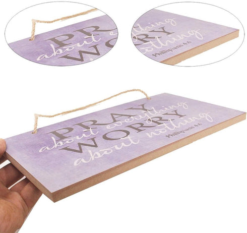 bouti1583 Pray About Everything Wooden Sign Decor 9.5" by 5.75" 41-250 (Standard Version)...