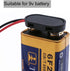 (Pack of 5 22AGW Wires I-Type 9V Battery Connector, 9 Volt Battery Clip, 9V Battery Clip Connector with 22agw Wire and Hard Buckle Plastic Housing...
