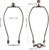 8 Inch Lamp Harp, Saangseon Dark Nickel Lamp Shade Harp Holder Replacement with Finial and Detachable 3/8 Saddle Base, Set of 2 DIY Lighting Acces...