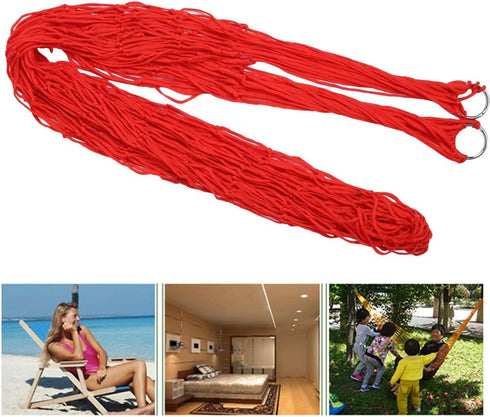 Mesh Hammock, Thick Camping Swing Hammock Safe for Picnic for Hiking(red)...