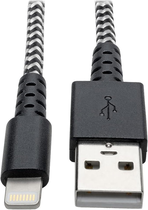 Tripp Lite Heavy Duty USB to Lightning Charging & Data Cable, Heavy Duty with Braided Jacket, MFi Certified for Apple iPhone, iPad & iPod - 3 Feet...
