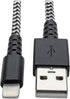 Tripp Lite Heavy Duty USB to Lightning Charging & Data Cable, Heavy Duty with Braided Jacket, MFi Certified for Apple iPhone, iPad & iPod - 3 Feet...