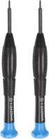 2pcs Precision Phillips Screwdriver 1.2mm Cross Head Swivel Lid Non-slip Plastic Handle for Phone Watch Eyeglasses Electronics Repair...