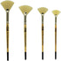 ZEM BRUSH White Hog Bristle Stiff Fan Brush Set Size 2,4,6,8...