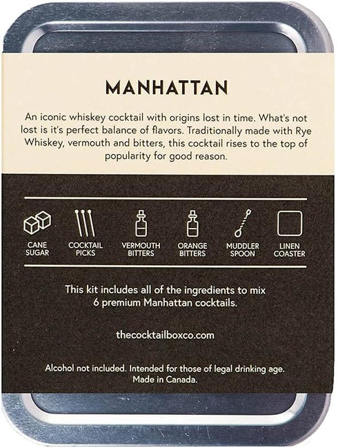 The Cocktail Box Co. Manhattan Cocktail Kit - Handcrafted Mixology Set for Him or Her - 1 Kit...