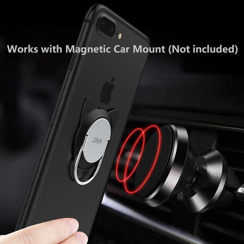 Cat Phone Ring Holder for Magnetic Car Mount,Fonessary 360 Rotation Metal Phone Pop Ring Grip Kickstand for Smartphones(3Pack)......