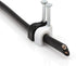 THE CIMPLE CO - Single Coaxial Cable Clips, Cat6, Electrical Wire Cable Clip, 1/4 in (6 mm) Nail Clip and Fastener, White (100 Pieces per Bag)...