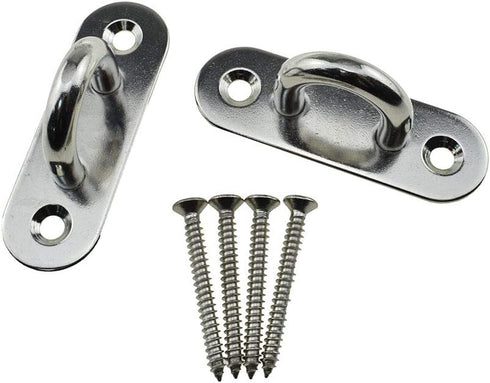 Pad Eye Plates U Shaped Hook M8 Oblong Anchor Staple Ring Fastener Snap Screw Welded Well Hold up Climate Strong No Location Limited for Hammock S...