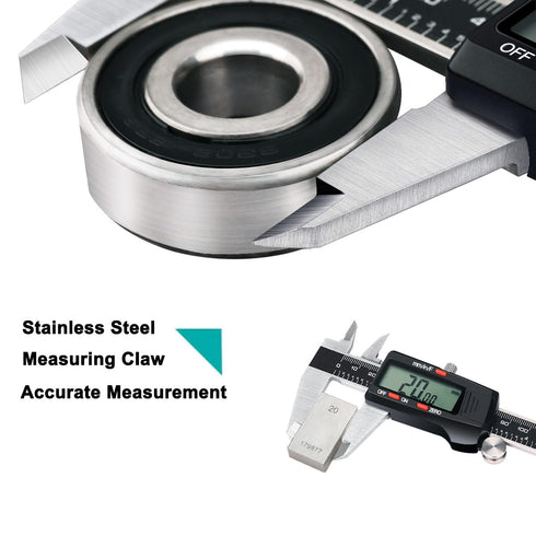Kynup Caliper Measuring Tool, Digital Micrometer Caliper Tool, Vernier Caliper with Stainless Steel, Large LCD Screen, Auto - Off Feature, Inch Me...