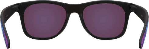 Piranha Digital Unisex Retro Sunglasses with Purple Pattern Frames and Blue Mirror Lens...